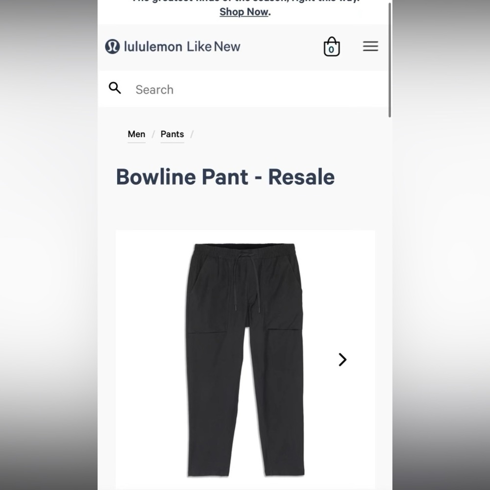 NWT Lululemon Men’s Bowline Pants